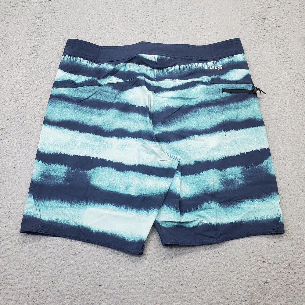 SAVAGE Roark Revival Board Shorts Mens 34 Multi Dip Dye Pocket Drawstring Waist